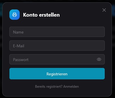 Konto erstellen über den Einladungslink